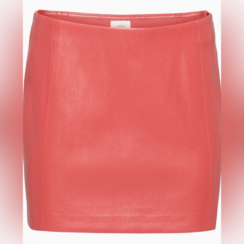 Aritzia Wilfred Cinder Red Mini Skirt - NWT! - Picture 3 of 7